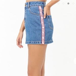 F21 True Love Denim Skirt